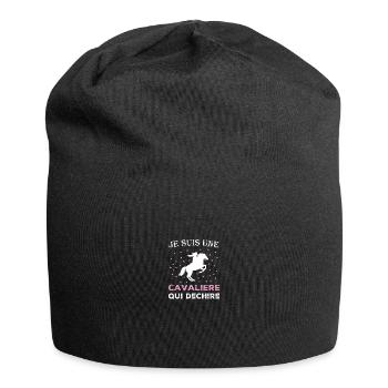 Je suis une cavalière qui déchire - Bonnet en jersey - noir - Devant