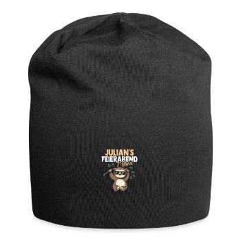 Faultier Julian - Jersey-Beanie - Schwarz - Vorne