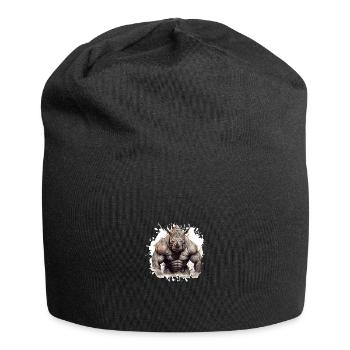 Nashorn Muskeln - Jersey-Beanie - Schwarz - Vorne