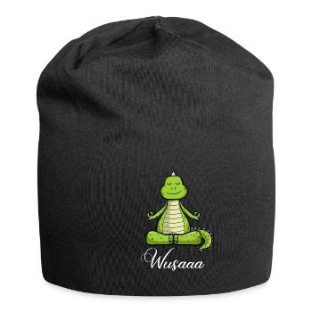 Auszeit Durchatmen Wusaaa Drache - Jersey-Beanie - Schwarz - Vorne