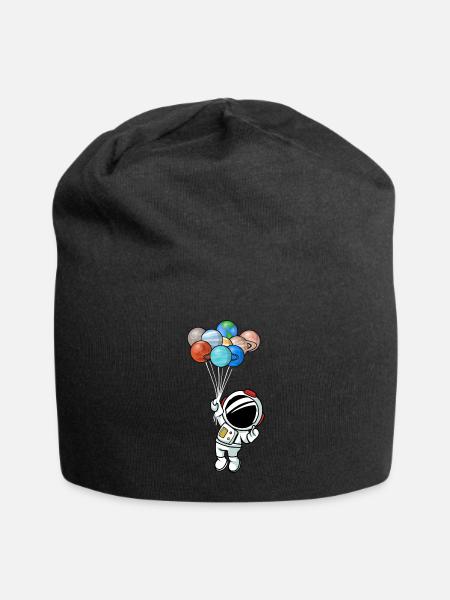 Astronaut - Jersey-Beanie - Schwarz