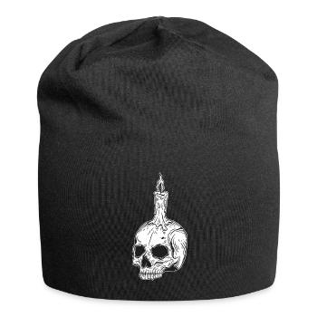 Skull Skull Horror Skeleton Halloween Metal - Jersey Beanie - black - Front