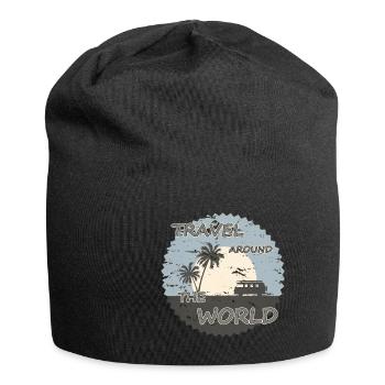 Travel around the World - Jersey-Beanie - Schwarz - Vorne