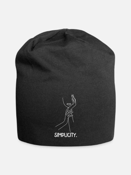 One Line Frau - Jersey-Beanie - Schwarz