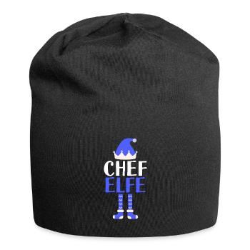 Chef Elfe Chefs Geschenk - Jersey-Beanie - Schwarz - Vorne