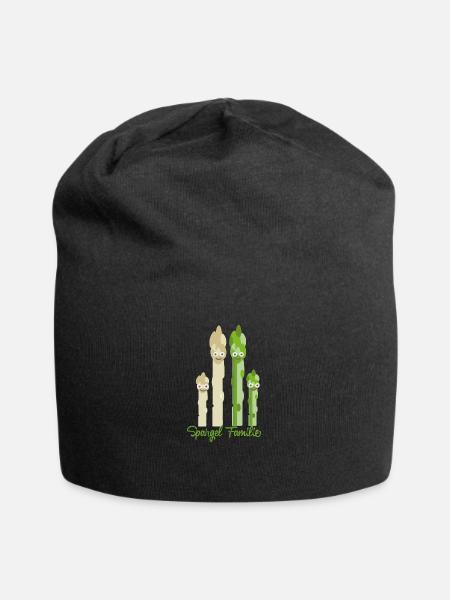 spargel familie,spargel,weisser spargel,familie - Jersey-Beanie - Schwarz