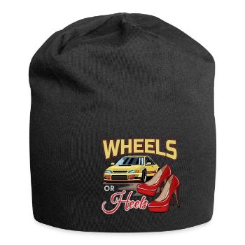 Gender Reveal Party Enceinte Wheels Or talons - Bonnet en jersey - noir - Devant