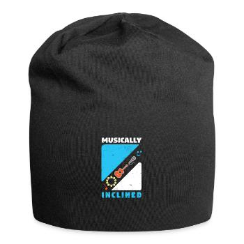 Musiker Musik Rhythmus Notenschlüssel - Jersey-Beanie - Schwarz - Vorne