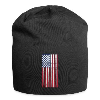 Vintage Flag> US Flag Made of Billiards Balls + Cue - Jersey Beanie - black - Front