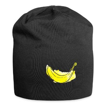 Banane fruit fruit cadeau délicieux écorce jaune - Bonnet en jersey - noir - Devant
