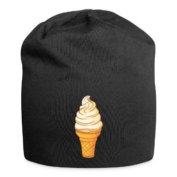 Soft ice cream Ice cream Ice cream Ice cream Ball ice - Jersey Beanie - black - Front