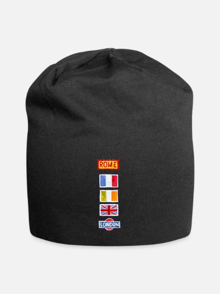 Travel Addicted - Jersey-Beanie - Schwarz