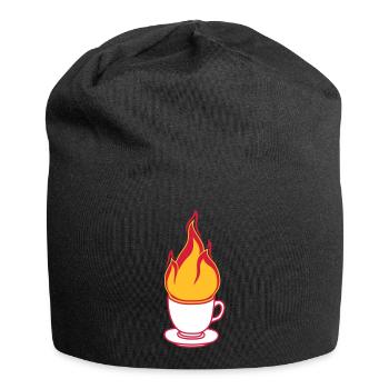 coffee tea cup cake drink thirst cafe delicious - Jersey Beanie - black - Front