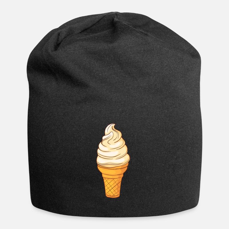 Softeis - Jersey-Beanie - Schwarz