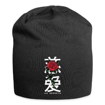 No Regrets Roses Japon - Bonnet en jersey - noir - Devant