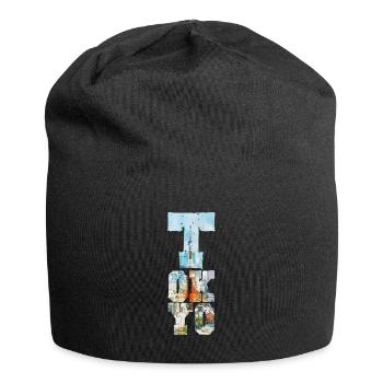 TOKYO TOWER FONT AQUARELL - Jersey-Beanie - Schwarz - Vorne