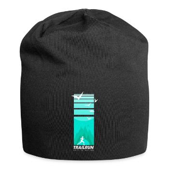 Trailrun Wildnis Läufer - Jersey-Beanie - Schwarz - Vorne