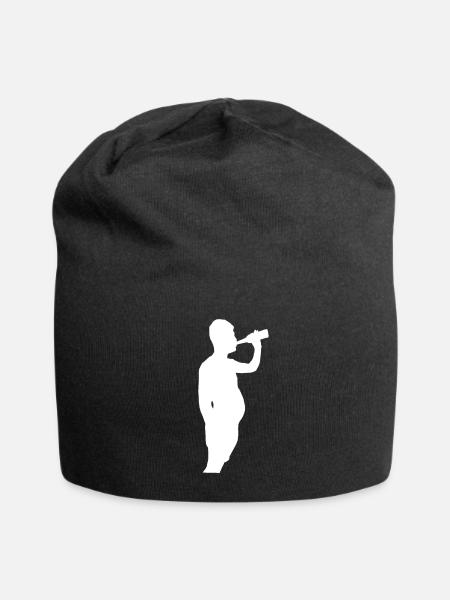 Bierbauch Logo - Jersey-Beanie - Schwarz