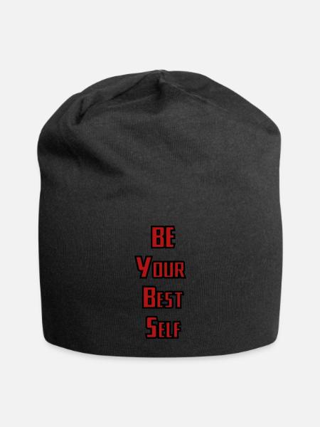 Be Your Best Self - Jersey Beanie - black