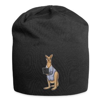 Bureau de l’ordinateur portable du secrétaire kangourou - Bonnet en jersey - noir - Devant