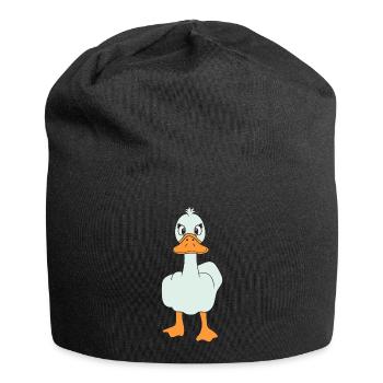Drôle de majeur canard - Bonnet en jersey - noir - Devant