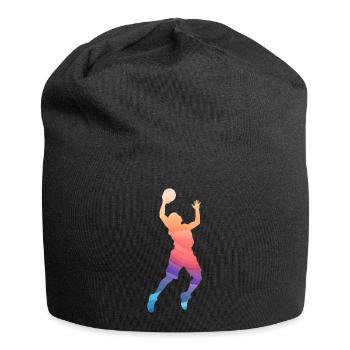 Basketball Player Silhouette - Jersey-Beanie - Schwarz - Vorne