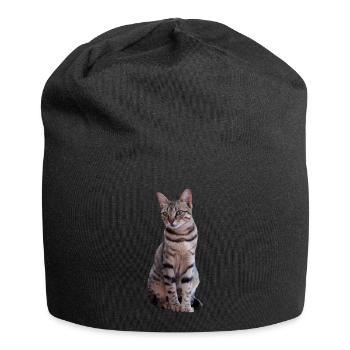 chat chats chaton doux cadeau de Noël - Bonnet en jersey - noir - Devant