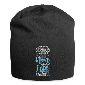 Bier Aufhören Saufen Gesundheit - Jersey-Beanie - Schwarz - Vorne