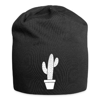 Cactus in pot - Jersey Beanie - black - Front