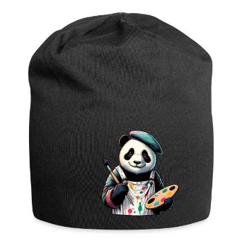 Cute Panda Artist - Jersey Beanie - black - Front