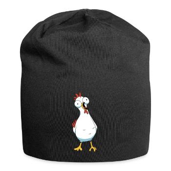 Poulet, Volaille, Poulaillerie, Ferme, Oeufs De Poule - Bonnet en jersey - noir - Devant