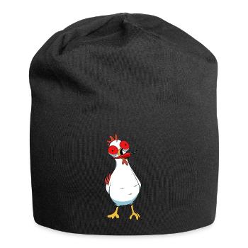 Peperoni Chili Huhn Heiß Geflügel Federvieh scharf - Jersey-Beanie - Schwarz - Vorne