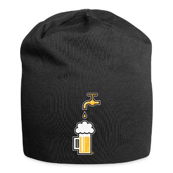Beer Mug & Tap (Keg Beer / Draught Beer / 3C) - Jersey Beanie - black - Front