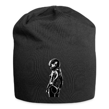 Motorradfahrerin Motorrad für eine - Jersey-Beanie - Schwarz - Vorne
