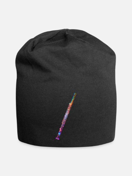 Querflöte - Jersey-Beanie - Schwarz