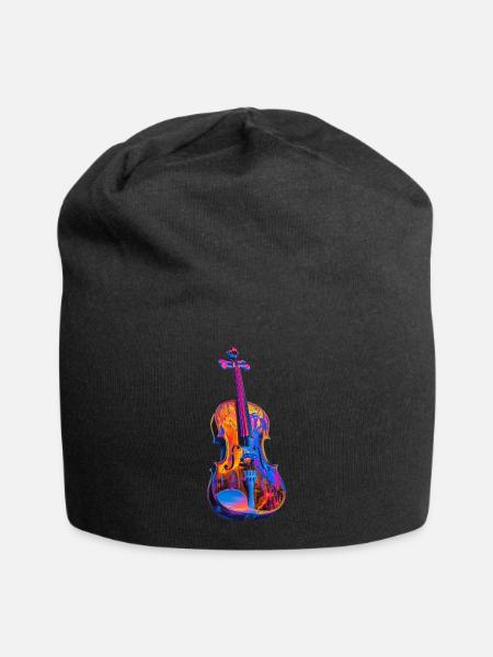 Violine - Jersey-Beanie - Schwarz