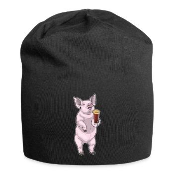 Schwein Bier - Jersey-Beanie - Schwarz - Vorne