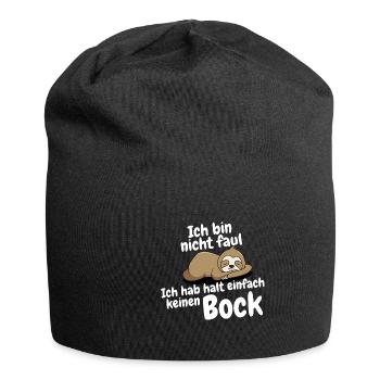 kein bock - Jersey-Beanie - Schwarz - Vorne
