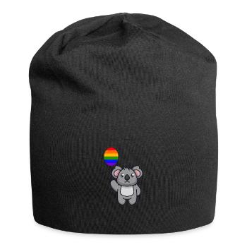 Rainbow Balloon Koala Australia Animal LGBT - Jersey Beanie - black - Front