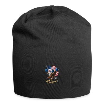 WTF est un kilogramme Blague patriotique sur le - Bonnet en jersey - noir - Devant