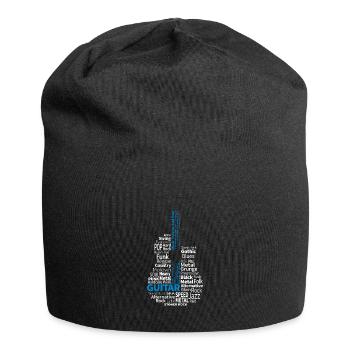 Genre de guitare Blanc/Bleu - sur foncé - Bonnet en jersey - noir - Devant