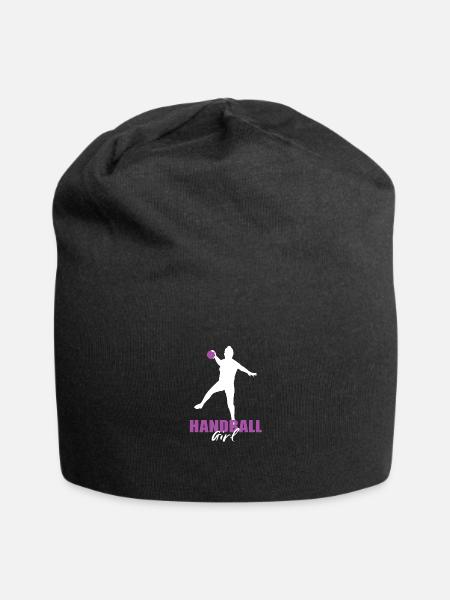 Handball Sport Mädchen spielen Handball - Jersey-Beanie - Schwarz