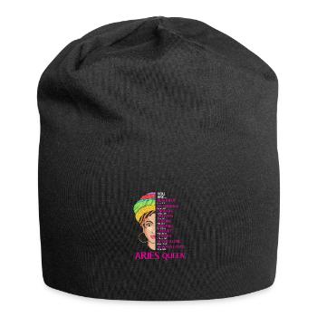 Sternzeichen Widder - Jersey-Beanie - Schwarz - Vorne