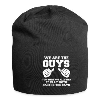 Wochenende mit Freunden in Gruppe Party Trinken - Jersey-Beanie - Schwarz - Vorne