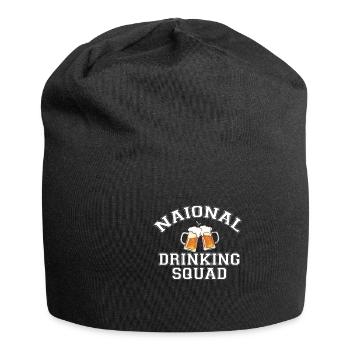 Wochenende mit Freunden in Gruppe Party Trinken - Jersey-Beanie - Schwarz - Vorne