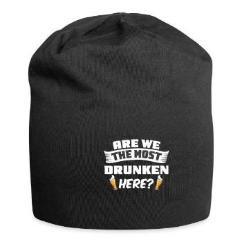 Wochenende mit Freunden in Gruppe Party Trinken - Jersey-Beanie - Schwarz - Vorne