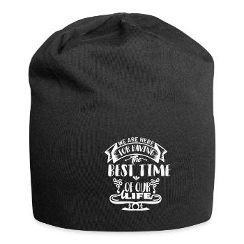 Wochenende mit Freunden in Gruppe Trinken Party - Jersey-Beanie - Schwarz - Vorne
