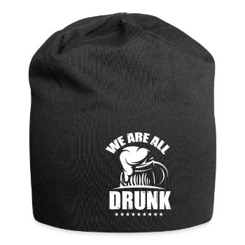 Wochenende mit Freunden in Gruppe Party Trinken - Jersey-Beanie - Schwarz - Vorne
