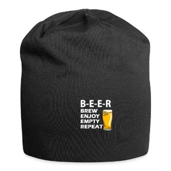 Internationaler Tag des Bieres Biertrinker - Jersey-Beanie - Schwarz - Vorne