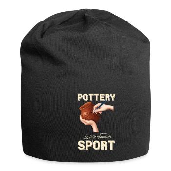 Poterie et poterie - Bonnet en jersey - noir - Devant